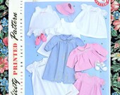 Baby Clothes Pattern, UNCUT, Simplicity 2629, Size XXS-L, Baby's Layette Pattern: Dress, Coat, Slip, Bonnet & Booties