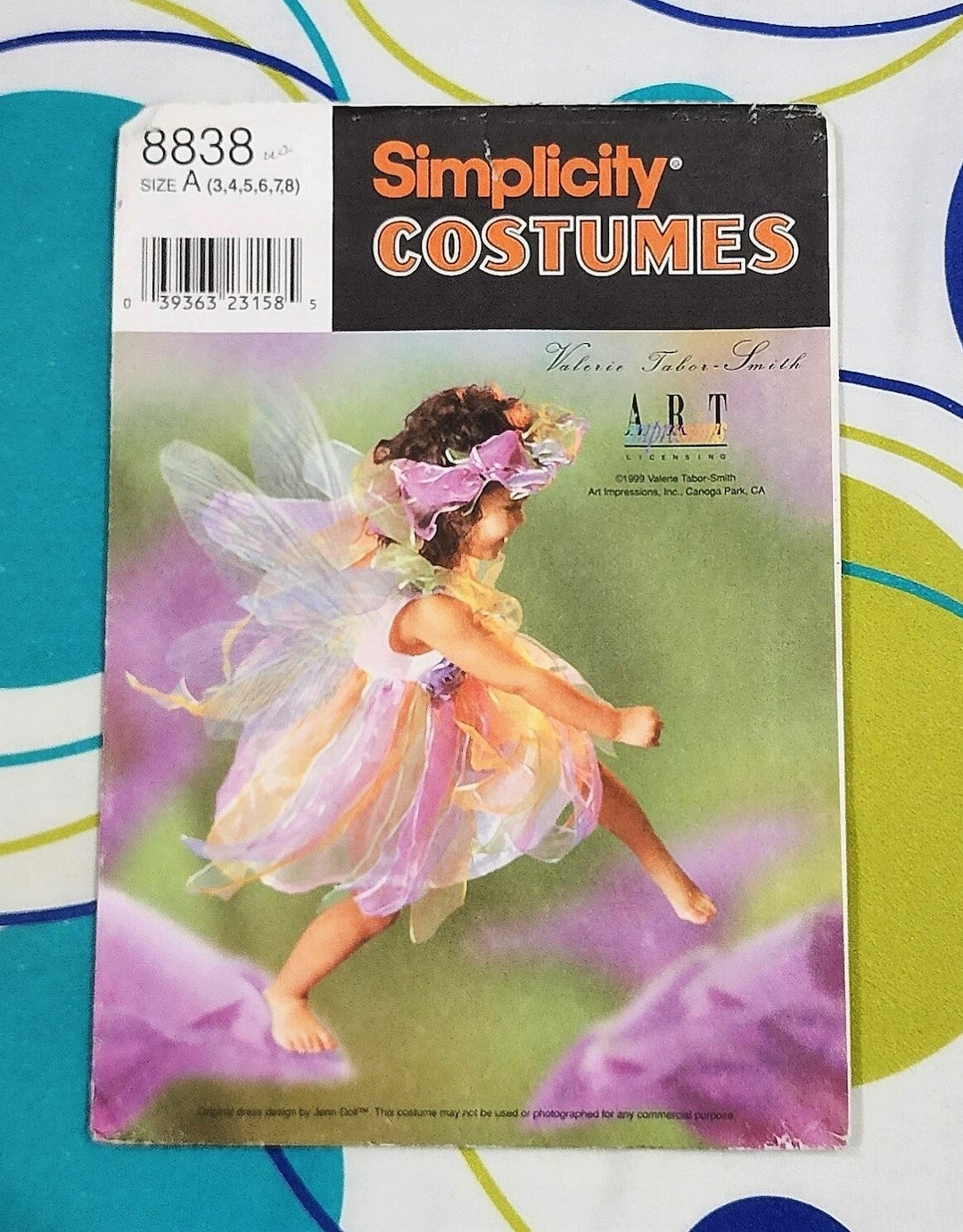 Childs Fairy Costume Pattern, UNCUT, Simplicity 8838, Size Childs 3-8 ...