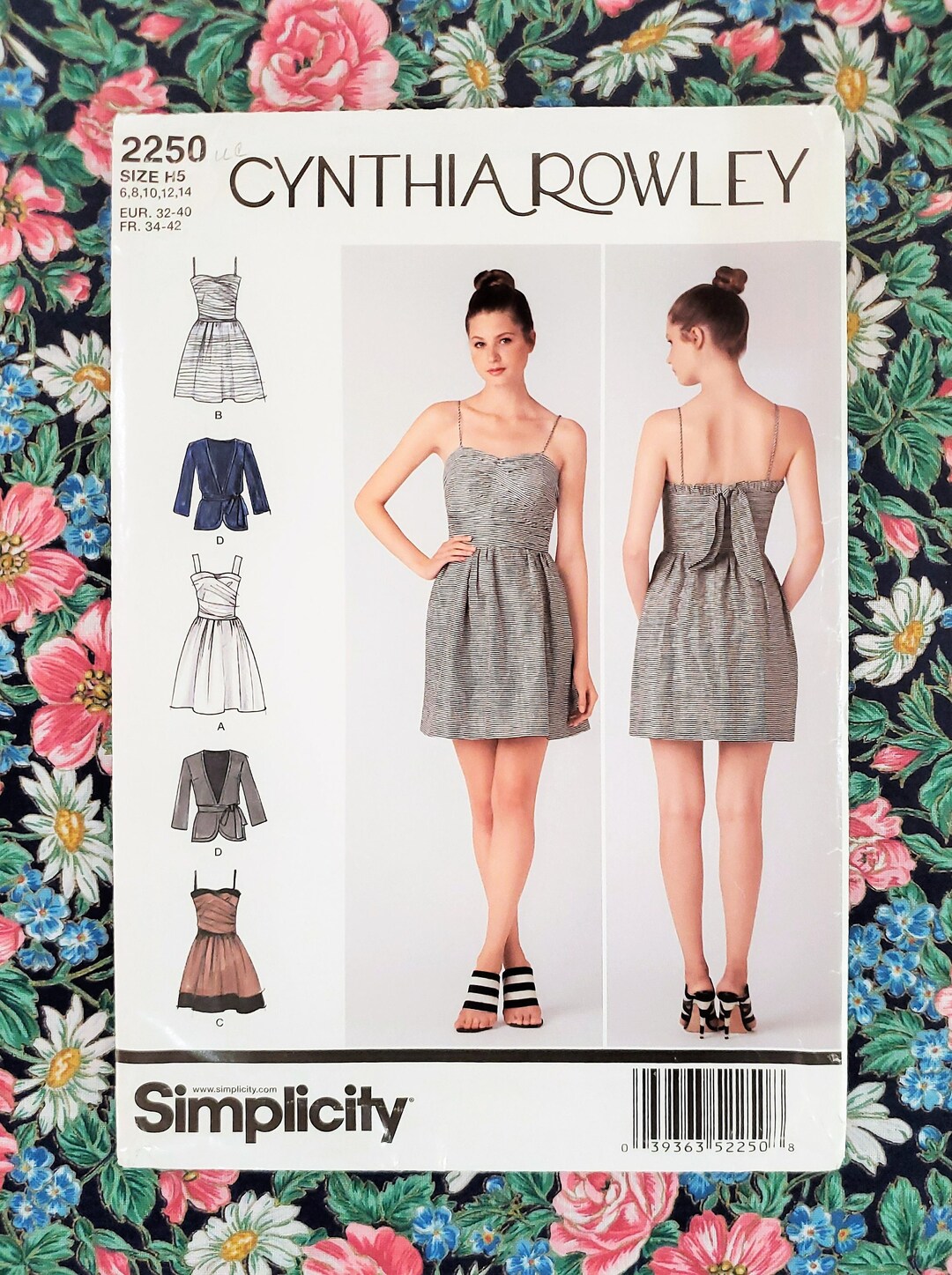 ドレス Evening Dress Pattern, UNCUT, Simplicity 2250, Size 6-14