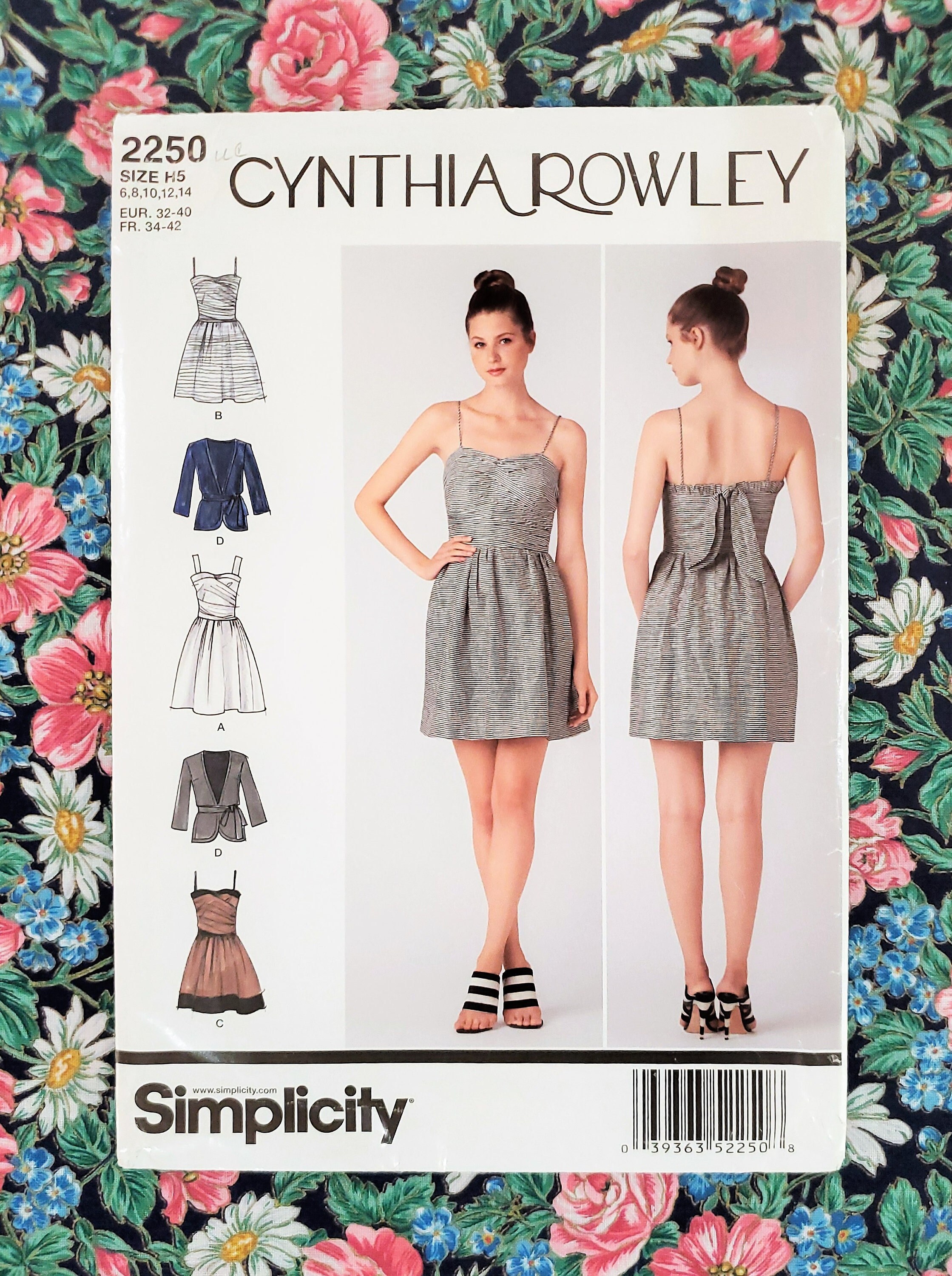 ドレス Evening Dress Pattern, UNCUT, Simplicity 2250, Size 6-14
