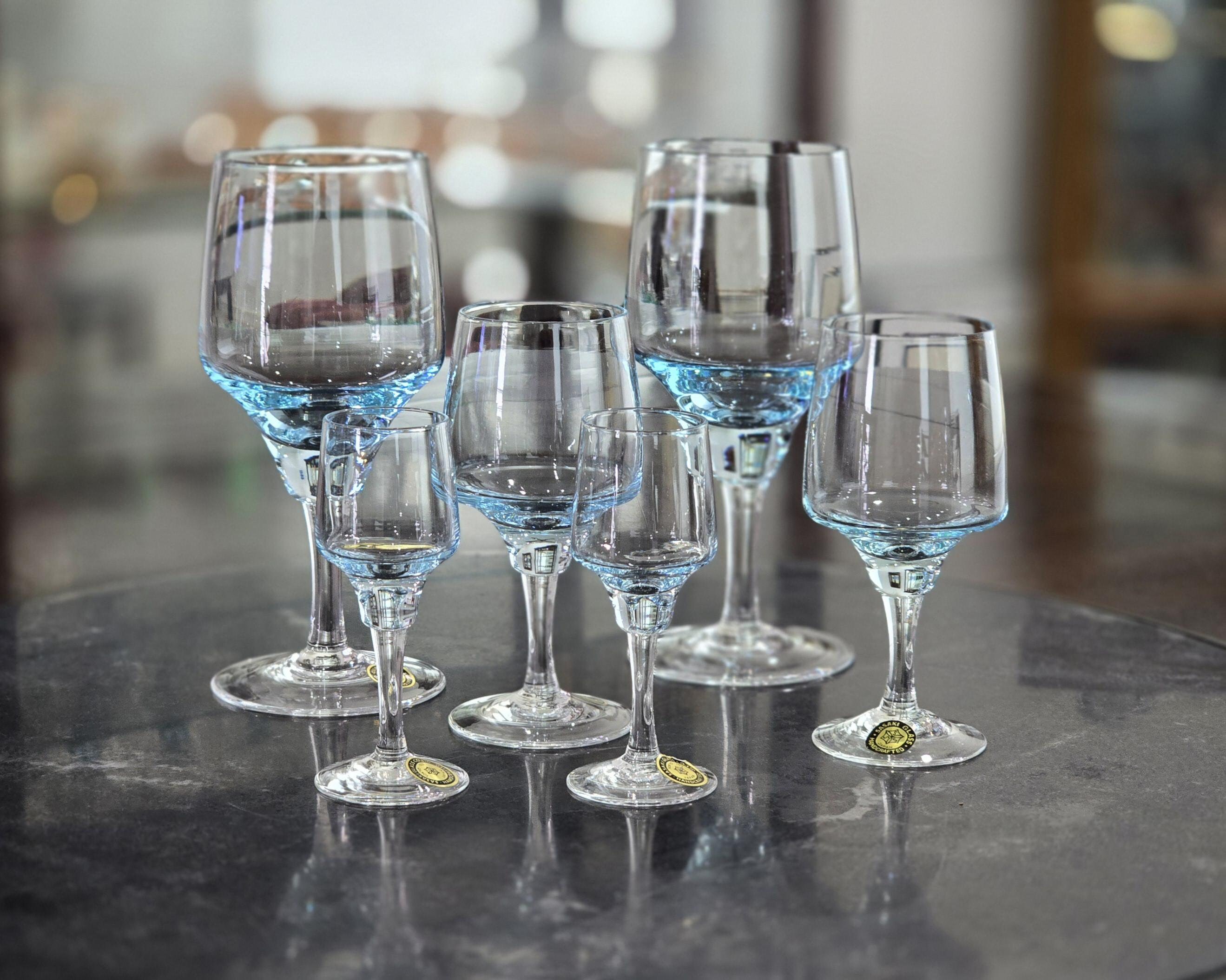 ⑥asaki 様 symphony navy Six Sasaki Harmony Azure Glasses, Sasaki Blue - 2 Wine, 2 Water, 2