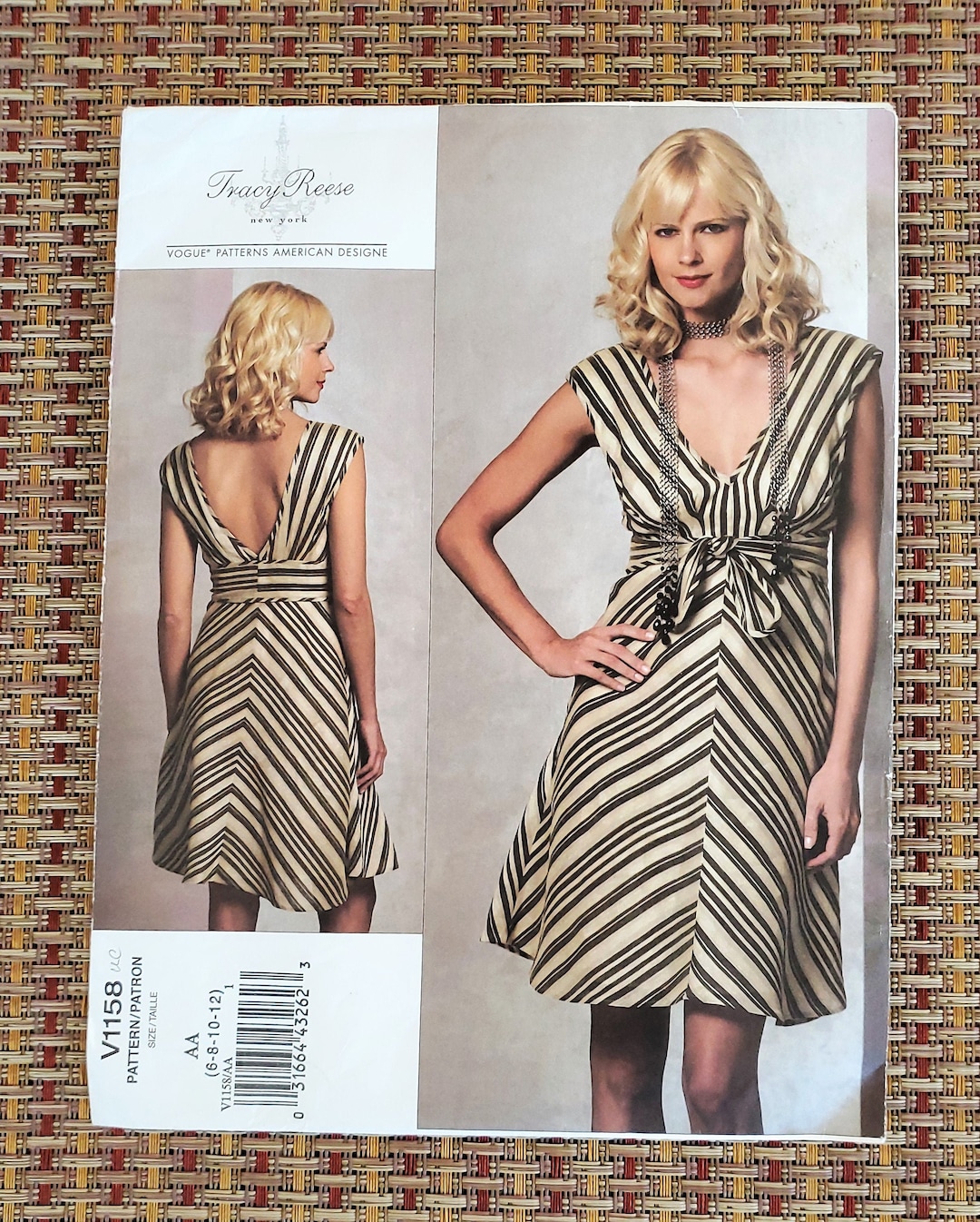 Vogue Sundress Pattern UNCUT Vogue 1158 Size 6 12 Vogue Tracy Reese