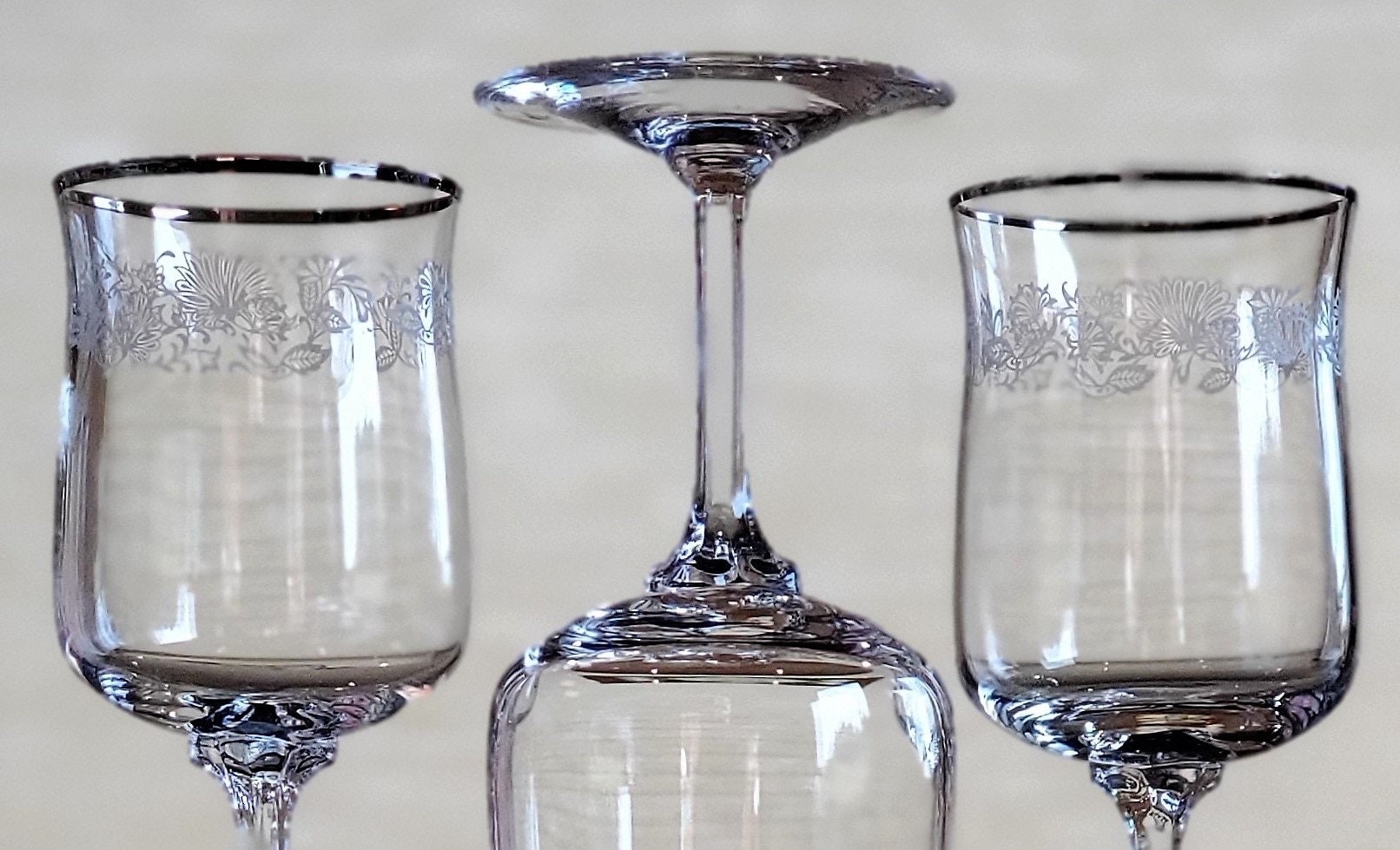 Lenox Wine Glasses Six Vintage Lenox White Echo Etsy