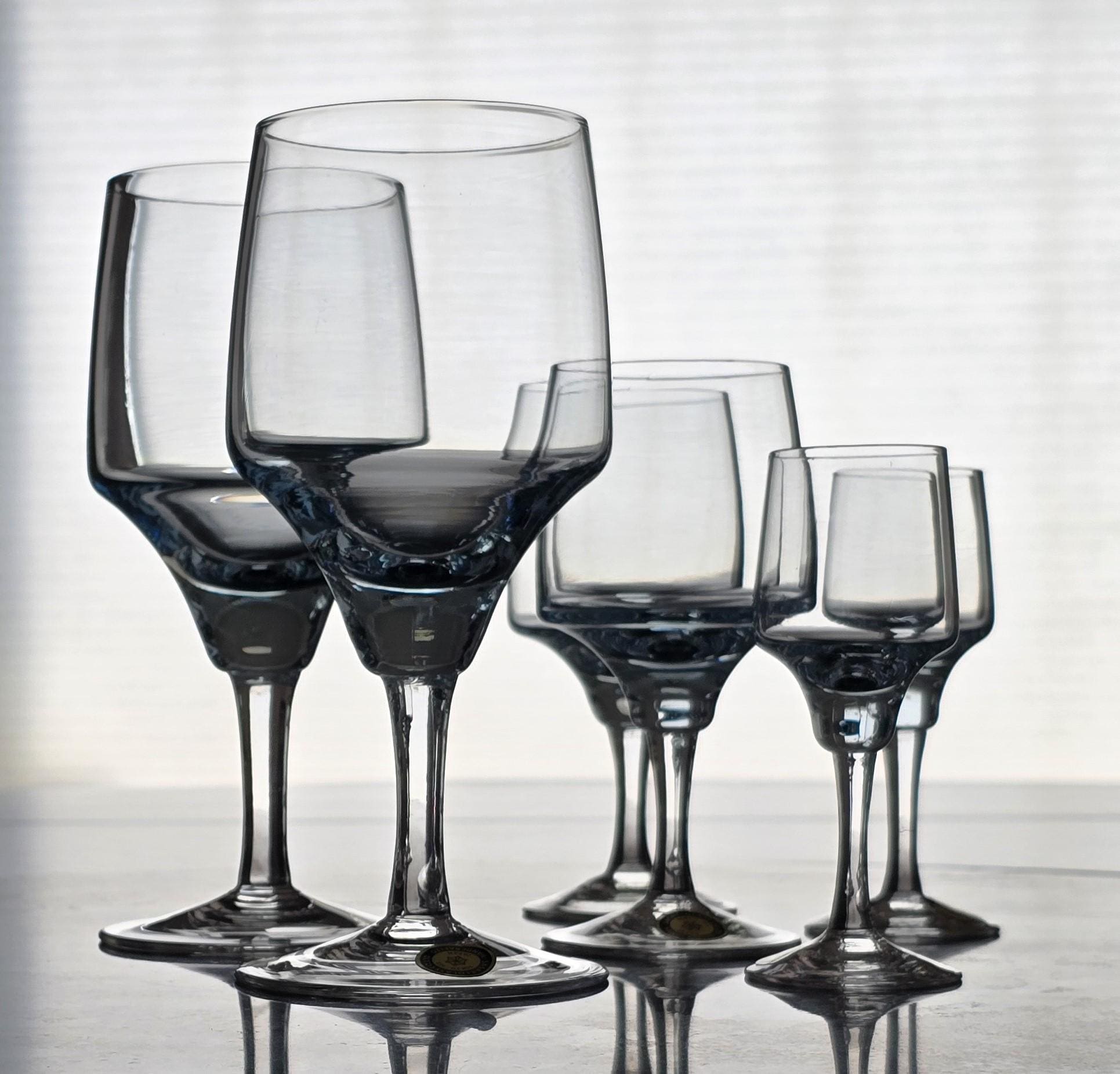 ⑥asaki 様 symphony navy Six Sasaki Harmony Azure Glasses, Sasaki Blue - 2 Wine, 2 Water, 2