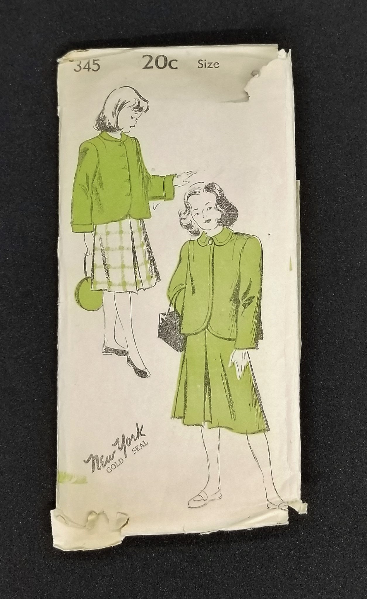 Madchen Anzug Muster New York Co 345 Grosse 8 Madchen Jacke Etsy