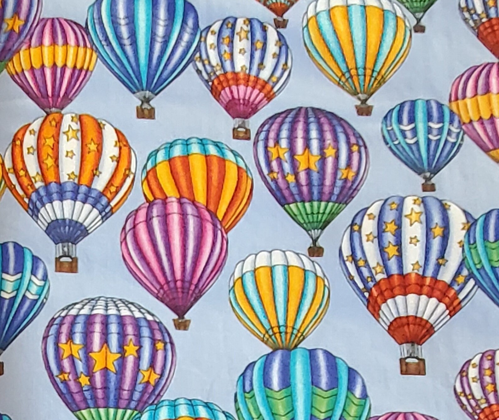 Hot Air Balloon Fabric 1 Yard by 42 Style B1 HfC Etsy