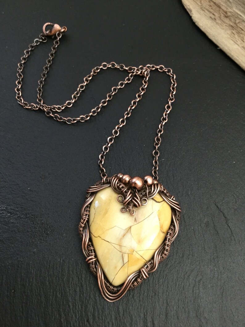 Wire wrapped heart heart pendant Valentine's Day gift Etsy
