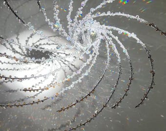 XLarge stunning beaded galaxy inspired crystal suncatcher