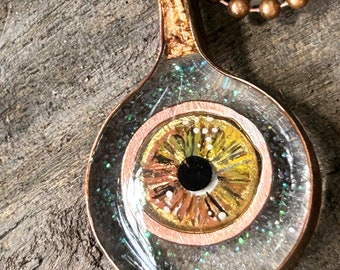 evil eye pendant, Potion necklace, amulet jewelry, eye ball pendant, talisman jewelry, protection amulet,