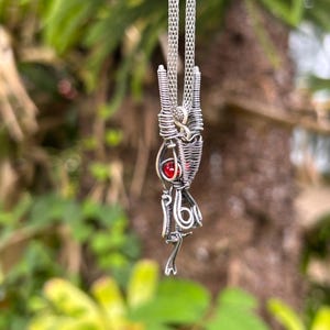 Dragon pendant, wire jewelry, goth pendant, whimsical necklace, fantasy jewelry, wire wrapped necklace