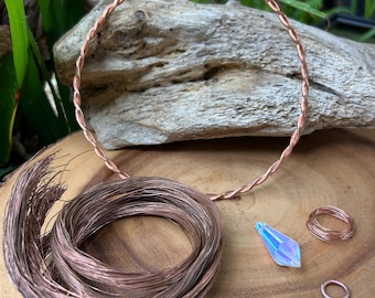 DIY Tree of Life Suncatcher Kit: Upcycled Copper Wire, Crystal Prism