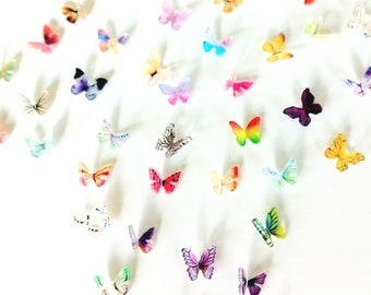 Micro Butterflies Miniature Fairy Garden Accessory Terrarium Supply Miniature Terrarium Accessory Outdoor Fairy Garden Resin Supply Crafts