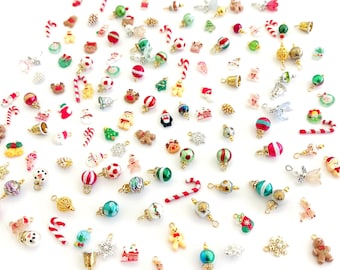 Miniature Christmas Ornaments - 1:6 Scale Random Assortment - Christmas Village Decor - Dollhouse Tree Decorations