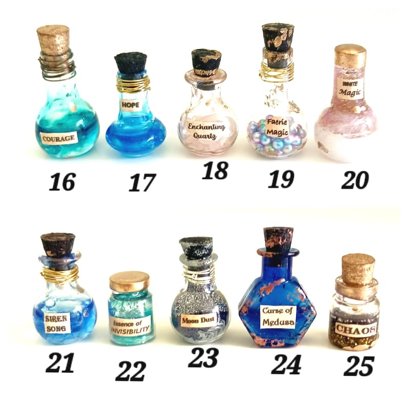 Dollhouse Miniature Potion Bottle: Halloween Fairy Garden Accessory - 1/12 Scale Apothecary Jar image 5
