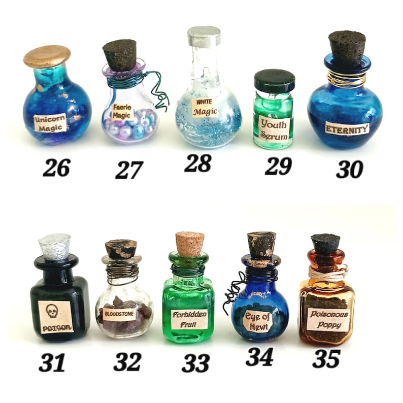 Dollhouse Miniature Potion Bottle: Halloween Fairy Garden Accessory - 1/12 Scale Apothecary Jar image 6