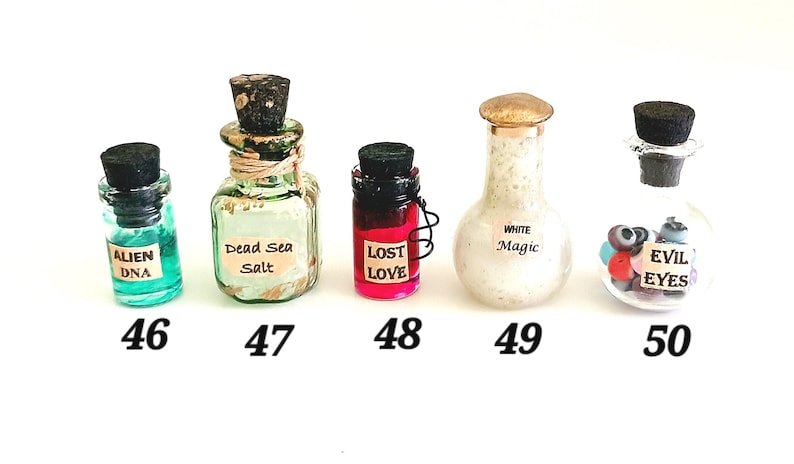 Dollhouse Miniature Potion Bottle: Halloween Fairy Garden Accessory - 1/12 Scale Apothecary Jar image 8