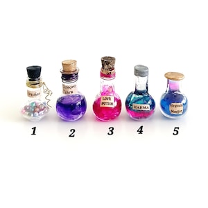 Dollhouse Miniature Potion Bottle: Halloween Fairy Garden Accessory - 1/12 Scale Apothecary Jar image 2