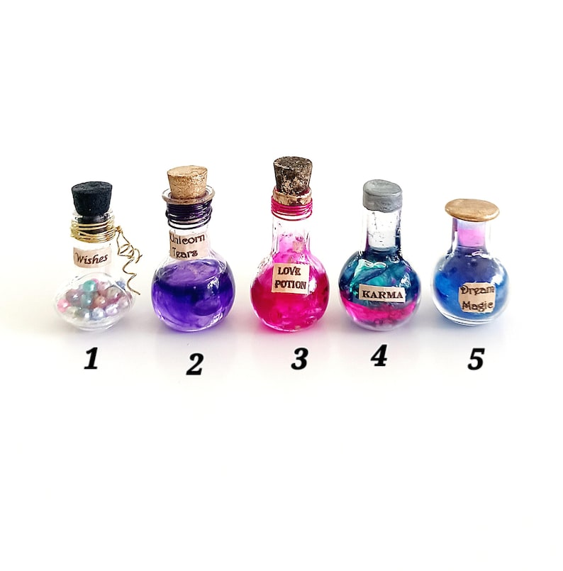Dollhouse Miniature Potion Bottle: Halloween Fairy Garden Accessory - 1/12 Scale Apothecary Jar image 2