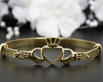 claddagh bracelet gold