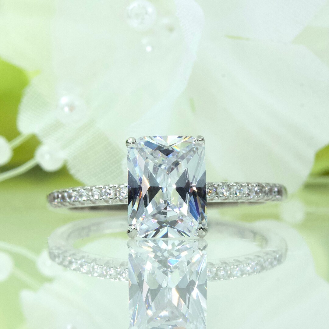 Buy 2.00 Ct. Radiant Cut Cubic Zirconia Ring in Sterling Silver 