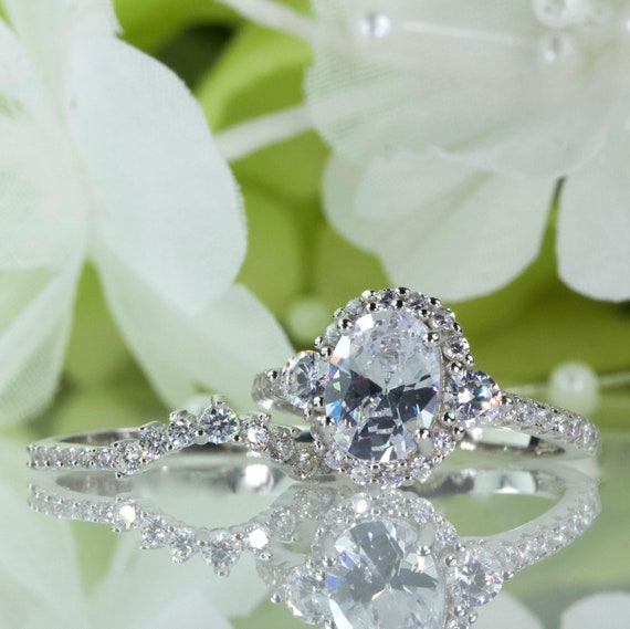 Etsy cubic zirconia engagement rings hotsell