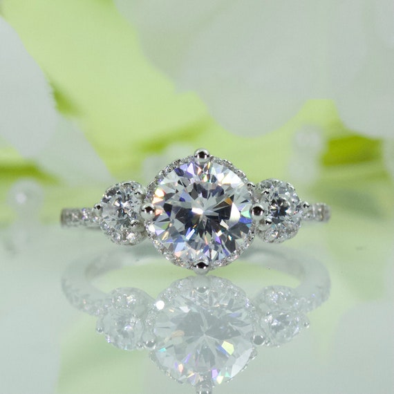Sterling Silver Cubic Zirconia Vintage-Style Promise Ring Sterling Silver Cubic Zirconia Vintage-Style Promise Ring