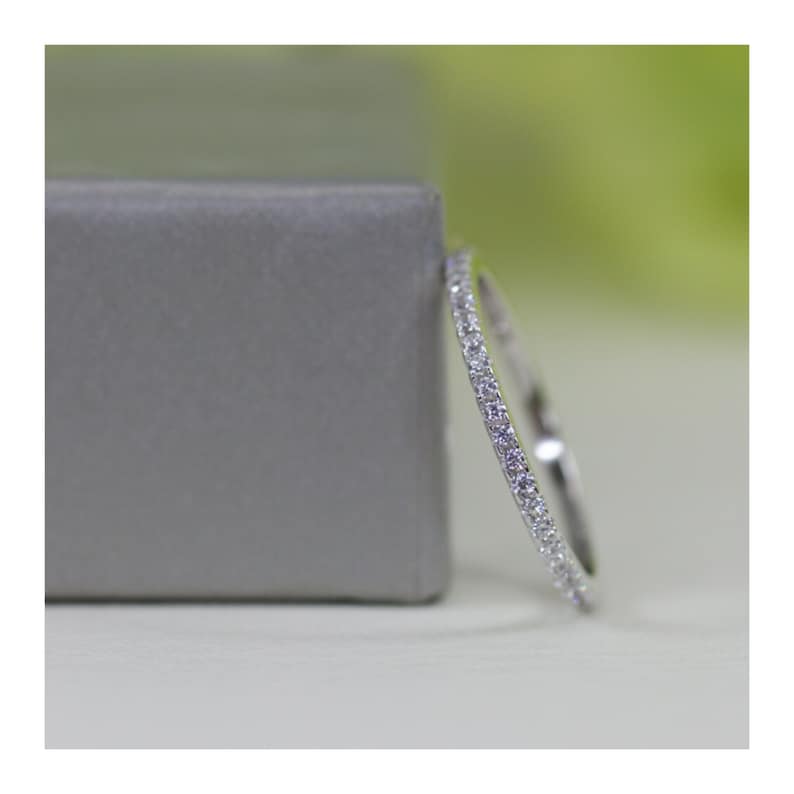 Elegant Three-Row Full Eternity Wedding Band Set Fine Quality Cubic Zirconia Wedding Band Set In Sterling Silver Anniversary Ring