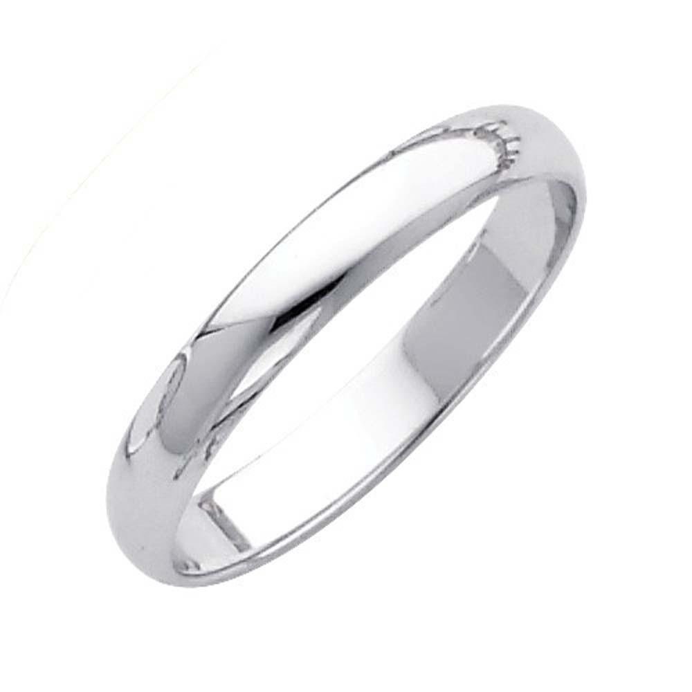 Comfort Fit 3 MM Sterling Silver Plain Wedding Band, Men Wedding