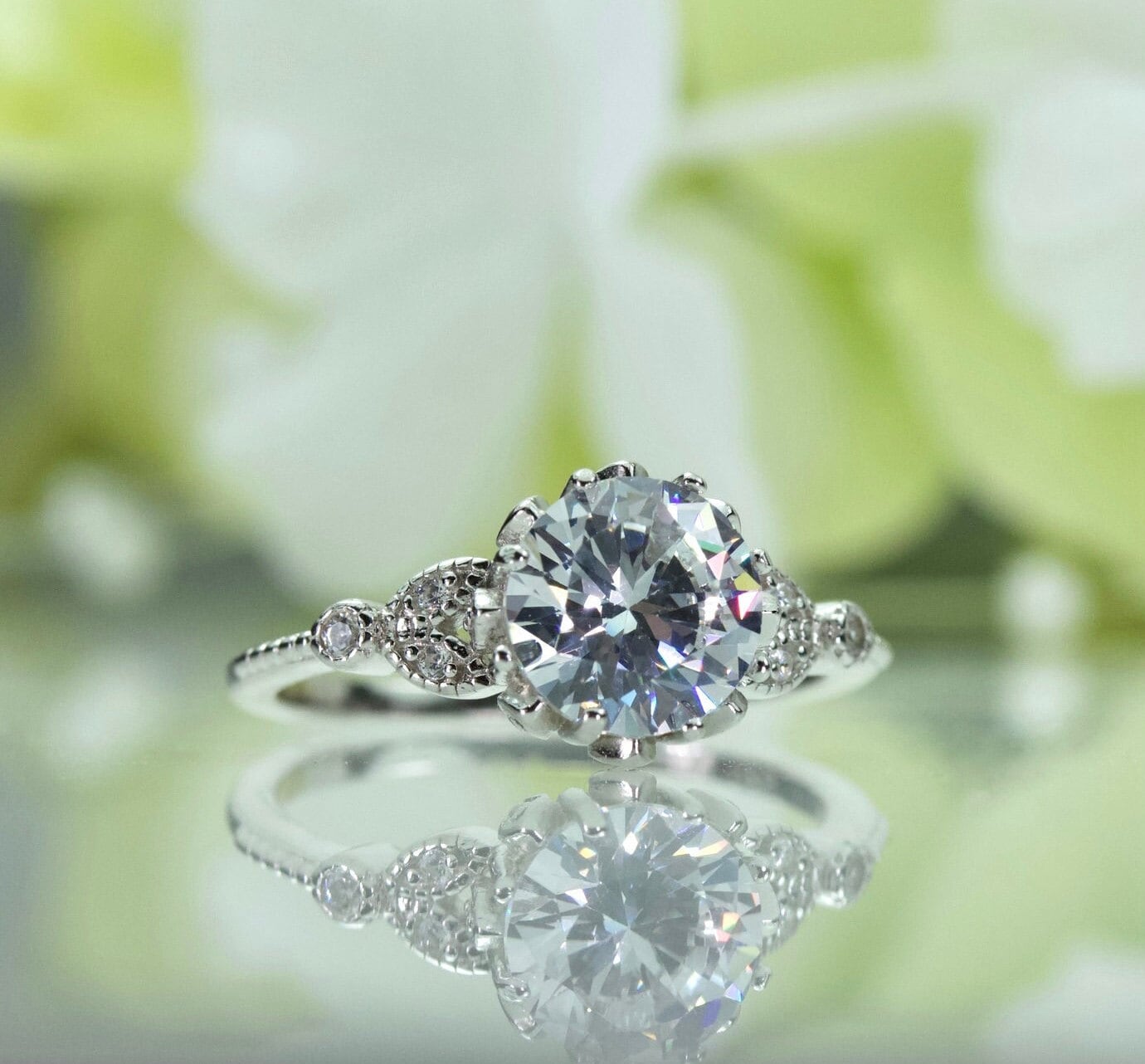 Cubic zirconia hotsell engagement rings
