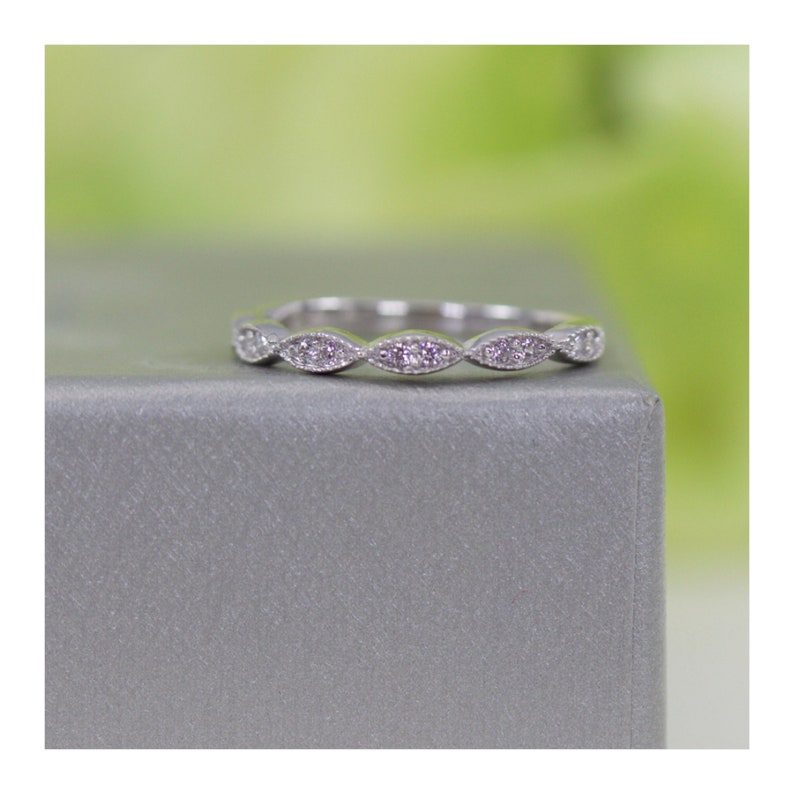 1.50 Ct Six-prongs Round And Micropav\u00e9 Art Deco Style Band Fine Quality Cubic Zirconia Engagement Set In Sterling #104-108
