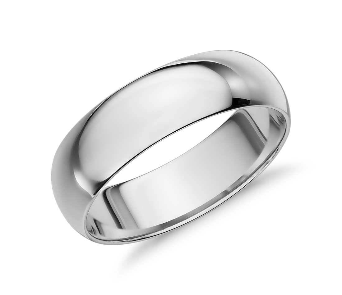 Comfort Fit 6 MM Sterling Silver Domed Plain Wedding Band, Men Wedding  Band, Women Wedding Band, Unisex Plain Wedding Band