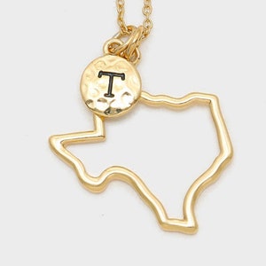 Texas State Pendant Necklace, Silver-Plated, Gold-Plated, Thank You Gift, Birthday Gift, Graduations Gift, Travel Jewelry, Friendship Gift
