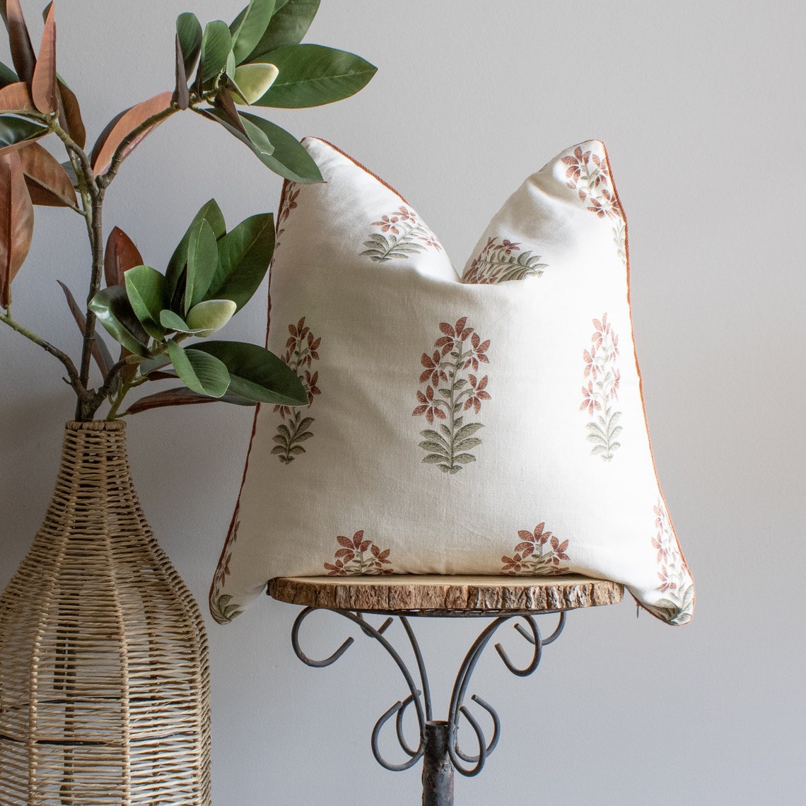 Peter Dunham Udaipur Red Custom Designer Throw Pillow Eden Etsy