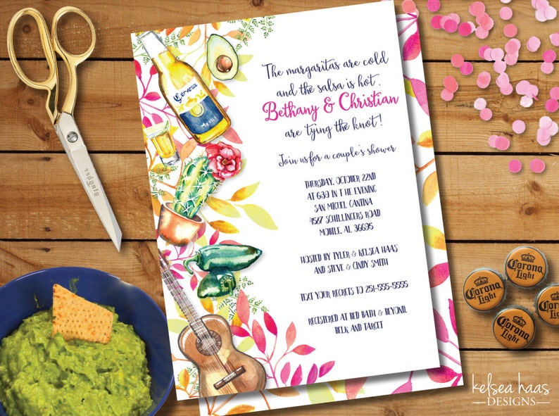 Fiesta Bridal Shower Invitation Couples Shower Printable Etsy