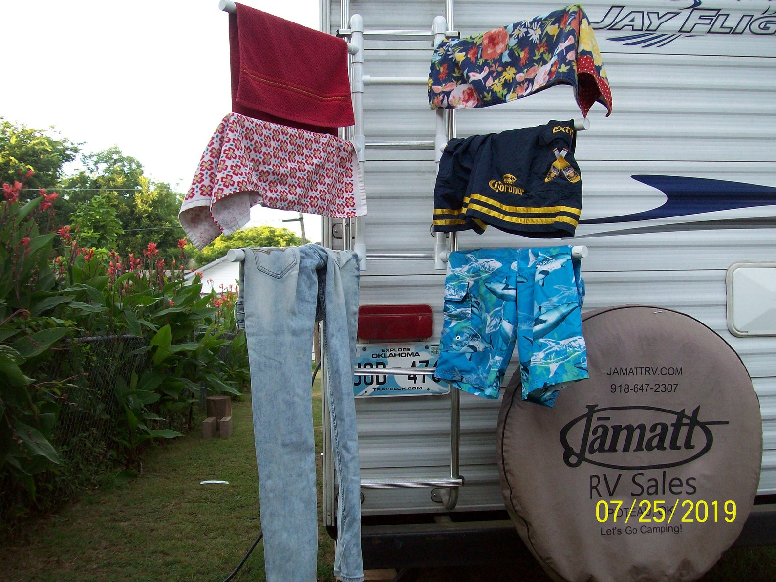 PLANS ONLY --- RV 6 Towel Bar Clothes Dryer Pvc Pipe Ladder Rack Beach ...