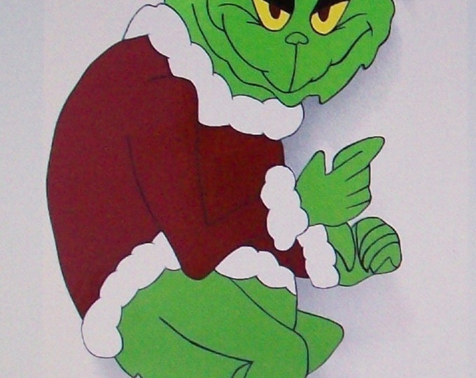 Happy Grinch Cutout Etsy