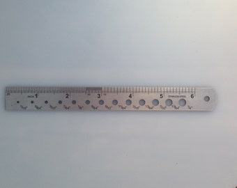 Stainless Steel Ruler, 6&quot; with Drill Gauge