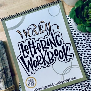 WONKY LETTERING workbook | learn lettering | Lettering Guide | Learn Lettering | block letters | lettering workbook | drawing letters