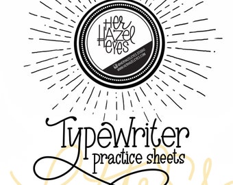 DIGITAL DOWNLOAD TYPEWRITER Lettering Guide Practice Hand Lettering Workbook iPad Lettering Procreate Worksheets Typewriter Practice Sheets