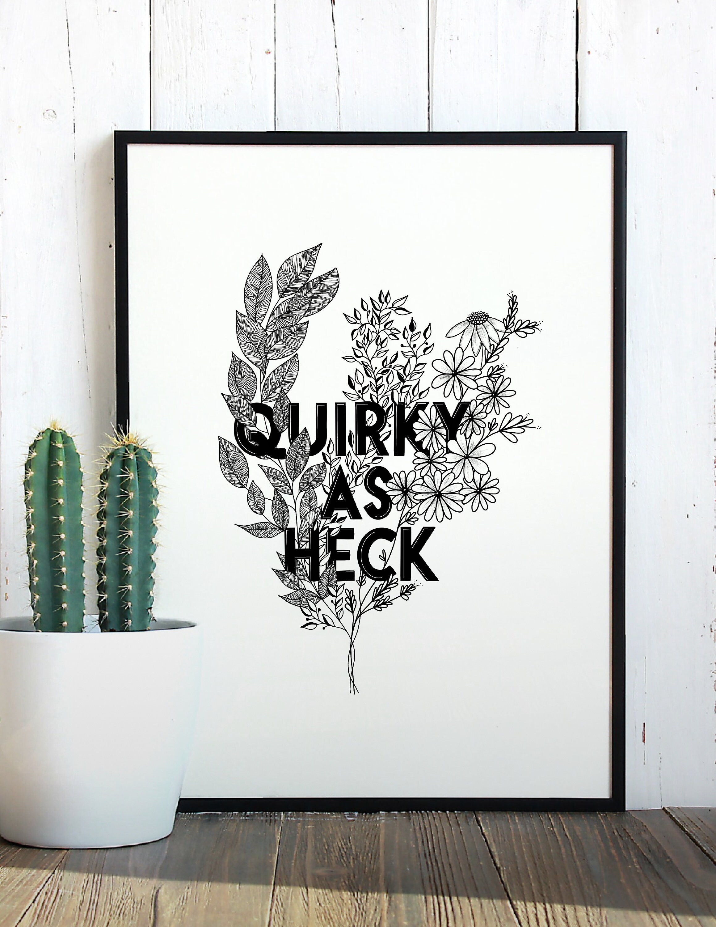 PRINTABLE Quirky Quote Wall Art Hand Lettered Quote Hand | Etsy