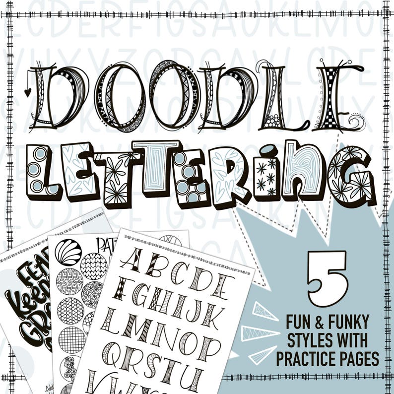 Whimiscal Text Lettering Whimsical Lettering Guide: Hand Lettering Workbook for Doodlers ...