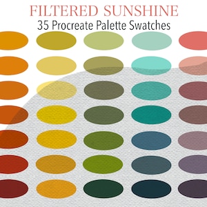 Sunshine Procreate Color Palette Color Swatches Instant Download Procreate Swatch Bright Colorful Procreate Swatch Palette for illustrations