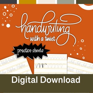 DIGITAL: Lettering Workbook, Handwriting practice Lettering, Handwriting Practice, Lettering Tutorial, Learn Lettering, lettering guide