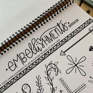 Hand Lettering Starter Kit Practice Worksheets hand lettering workbook learn brush lettering Practice handwriting Calligraphy Pages Guide
