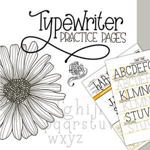 Guida al lettering con la macchina da scrivere – Quaderno di esercizi di lettering a mano retrò per principianti – Schede di pratica dell'alfabeto vintage
