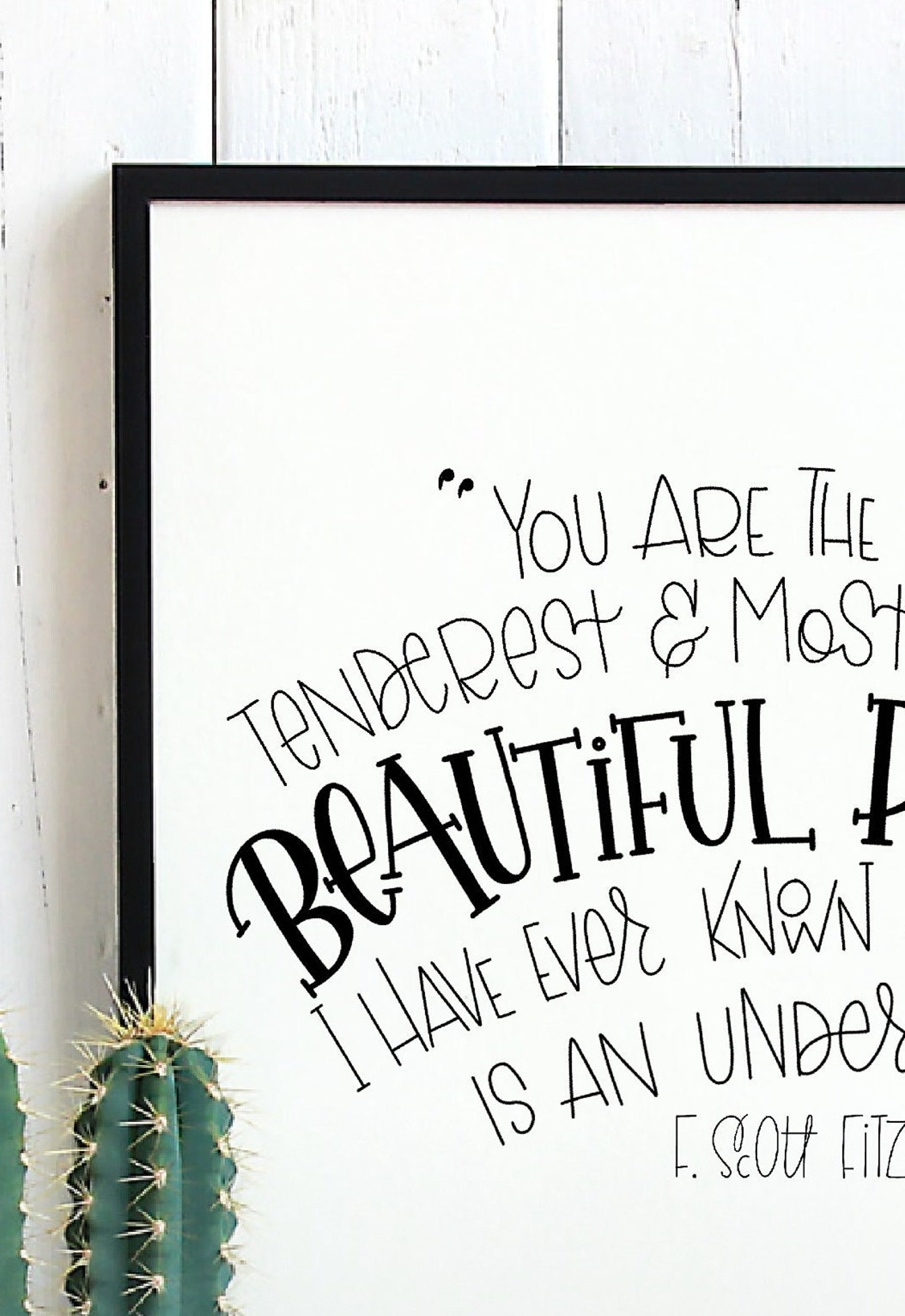 PRINTABLE You are beautiful quote Wall Art Hand Lettered Etsy
