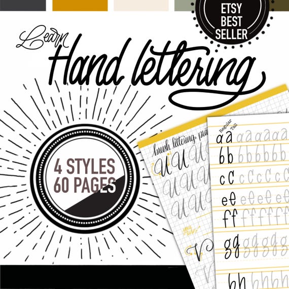 Meditative Lettering Guide: Modern Calligraphy Workbook with Brush Lettering