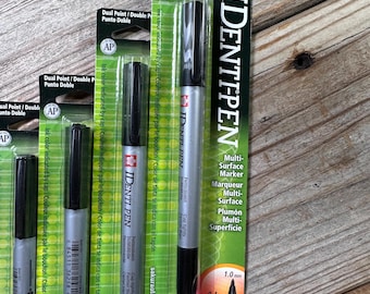 Sakura Identi-Pen: marcador permanente de doble punta para rotulación, arte y proyectos sobre múltiples superficies