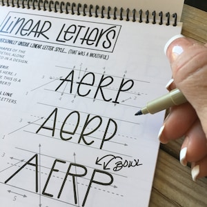 Hand Lettering Starter Kit Practice Worksheets hand lettering workbook learn brush lettering Practice handwriting Calligraphy Pages Guide
