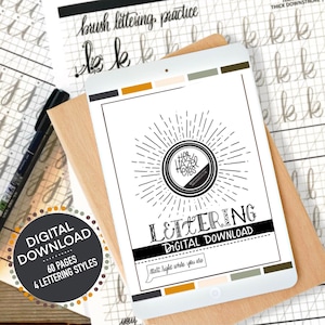 DIGITAAL: belettering voortplanten, digitale download, ipad-lettergids, penseelletters, oefenletters, handlettering leren